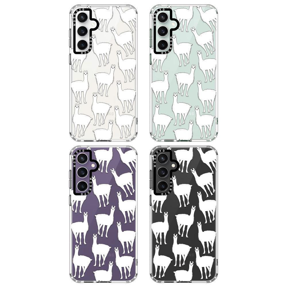 White Llama Phone Case - Samsung Galaxy S23 FE Case