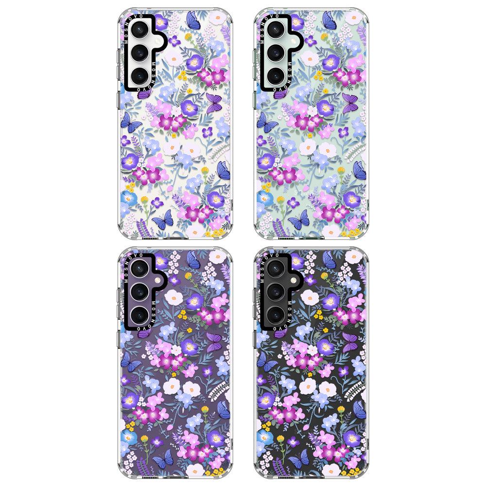 Purple Peri Nemophila Flower Phone Case - Samsung Galaxy S23 FE Case