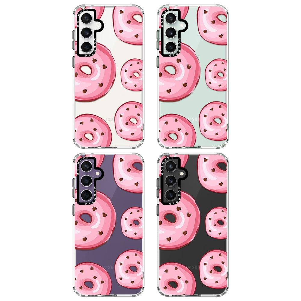 Pink Donuts Phone Case - Samsung Galaxy S23 FE Case