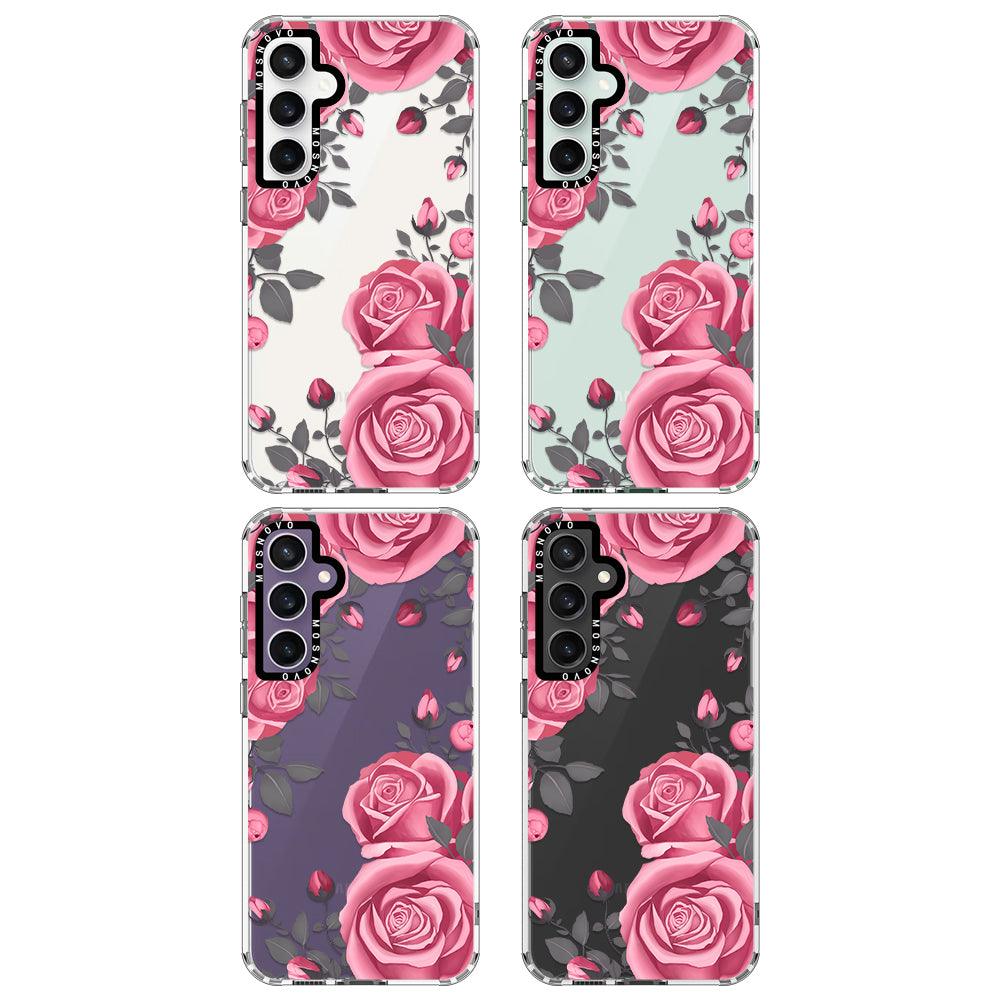 Viva Magenta Flower Phone Case - Samsung Galaxy S23 FE Case