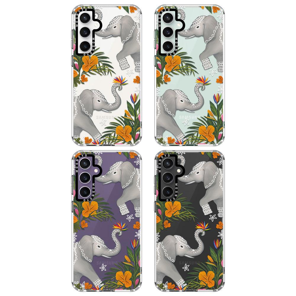 Tribal Elephant Phone Case - Samsung Galaxy S23 FE Case