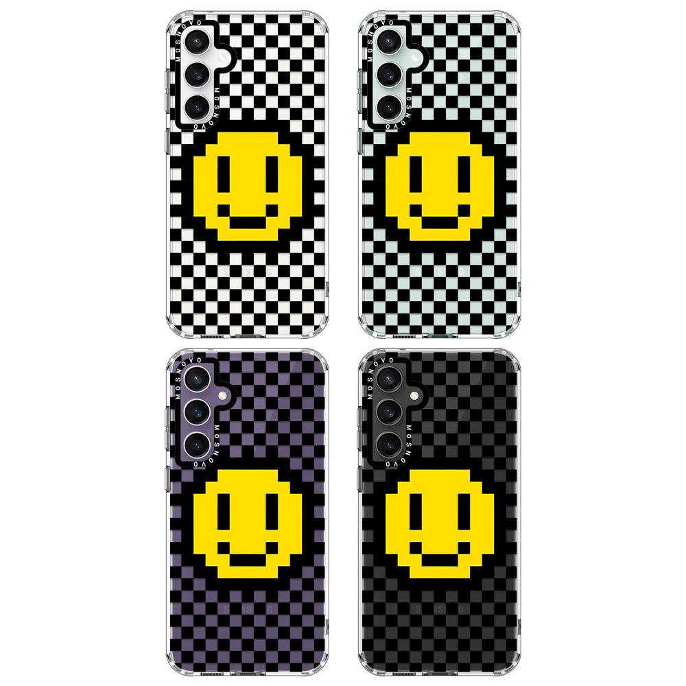 Smile Checkered Phone Case - Samsung Galaxy S23 FE Case