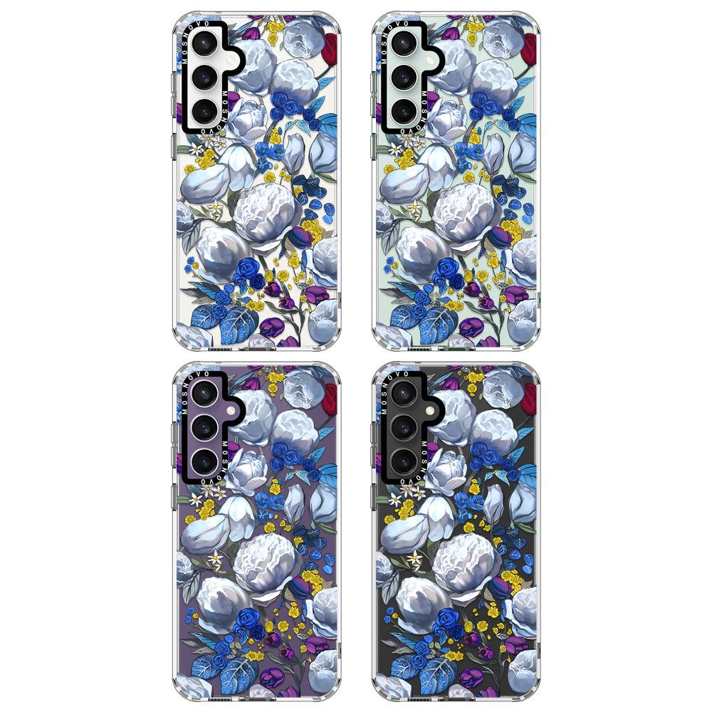 Purple Blue Floral Phone Case - Samsung Galaxy S23 FE Case