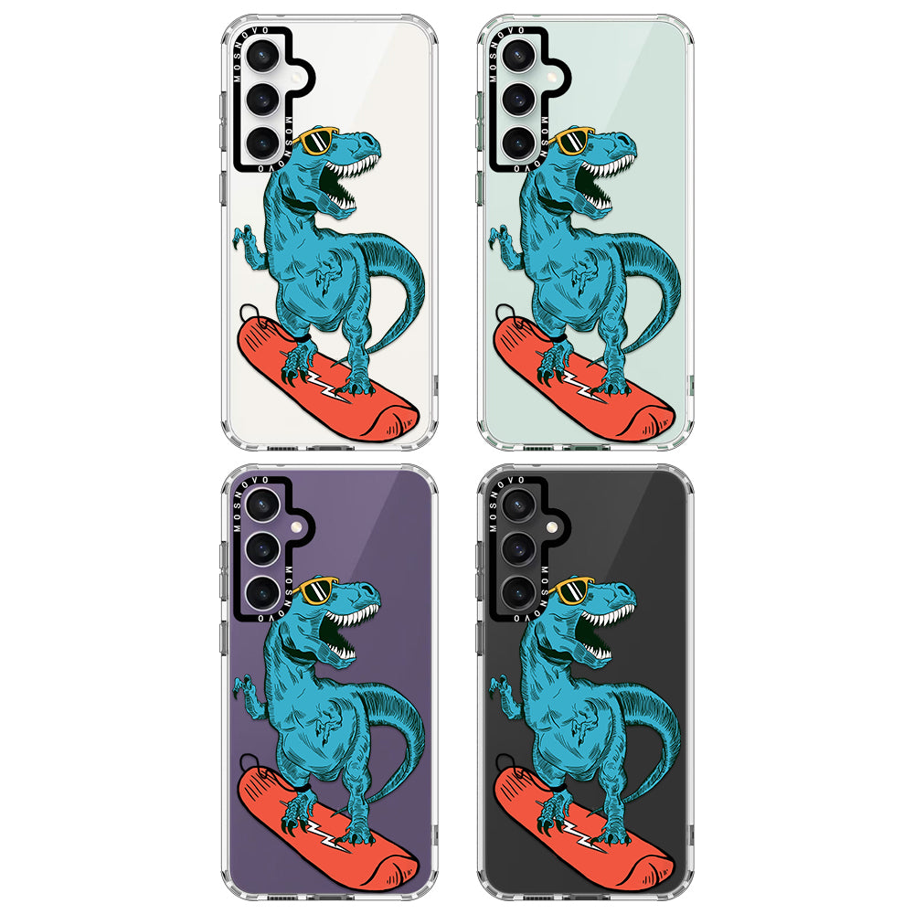 Surfing Dinosaur Phone Case - Samsung Galaxy S23 FE Case