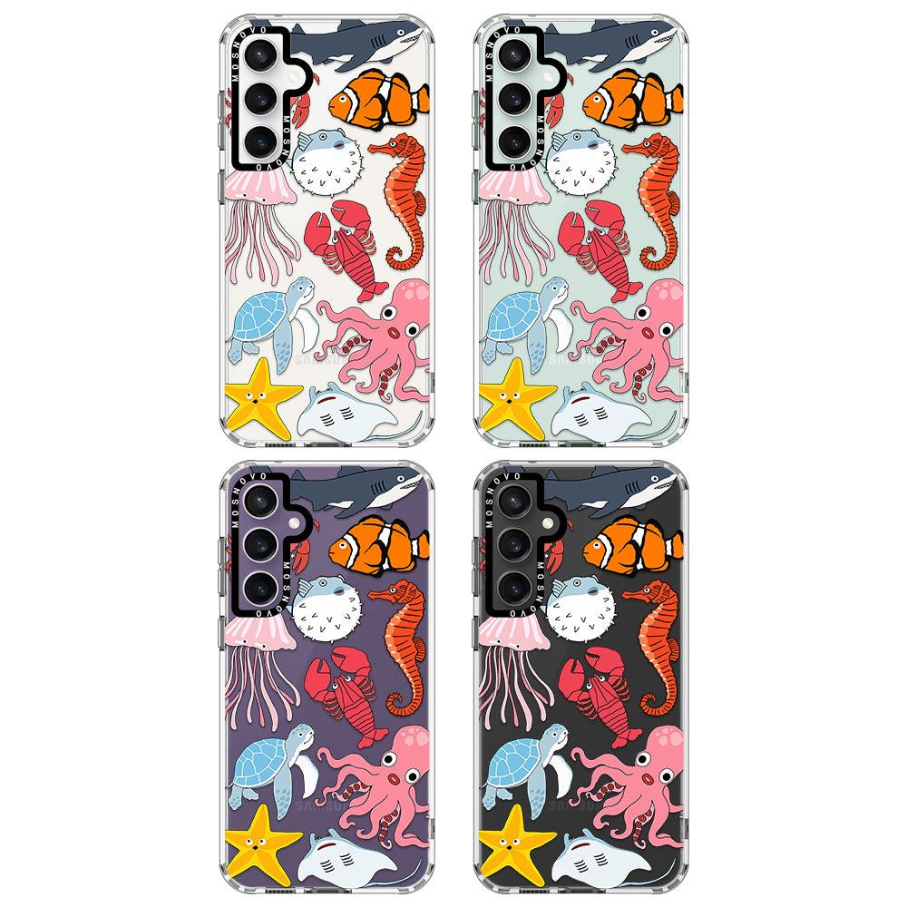 Cute Sea Animals Phone Case - Samsung Galaxy S23 FE Case