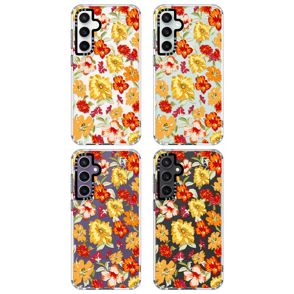 70s Boho Yellow Flower Phone Case - Samsung Galaxy S23 FE Case