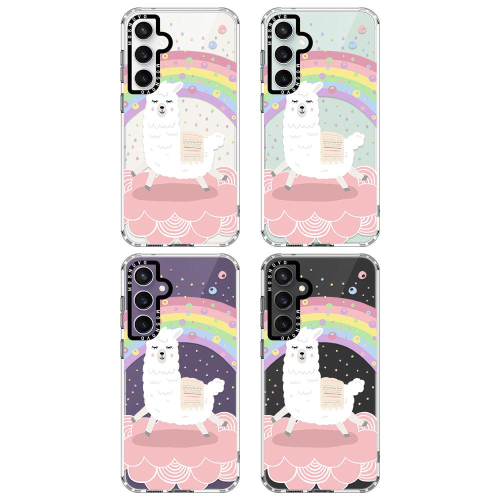 Pastel Rainbow Llama Phone Case - Samsung Galaxy S23 FE Case