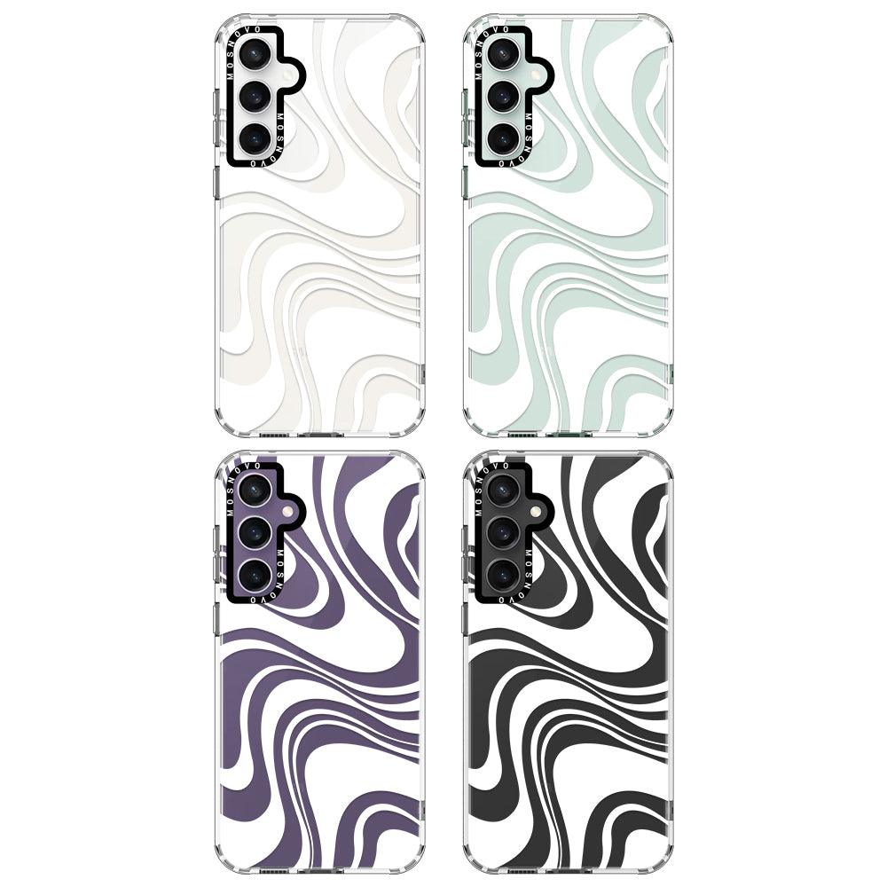 White Swirl Phone Case - Samsung Galaxy S23 FE Case