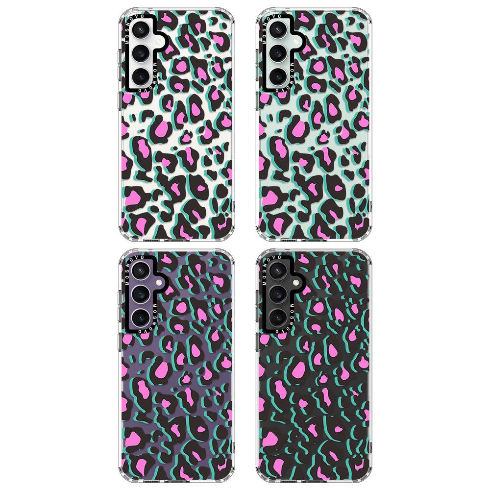 Hot Pink Leopard Print Phone Case - Samsung Galaxy S23 FE Case