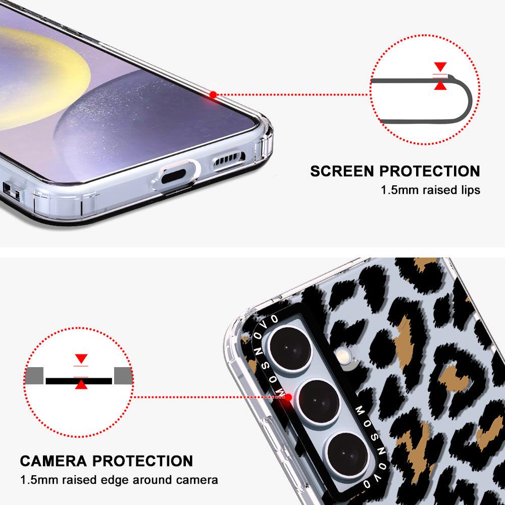 Leopard Print Phone Case - Samsung Galaxy S24 Plus Case - MOSNOVO