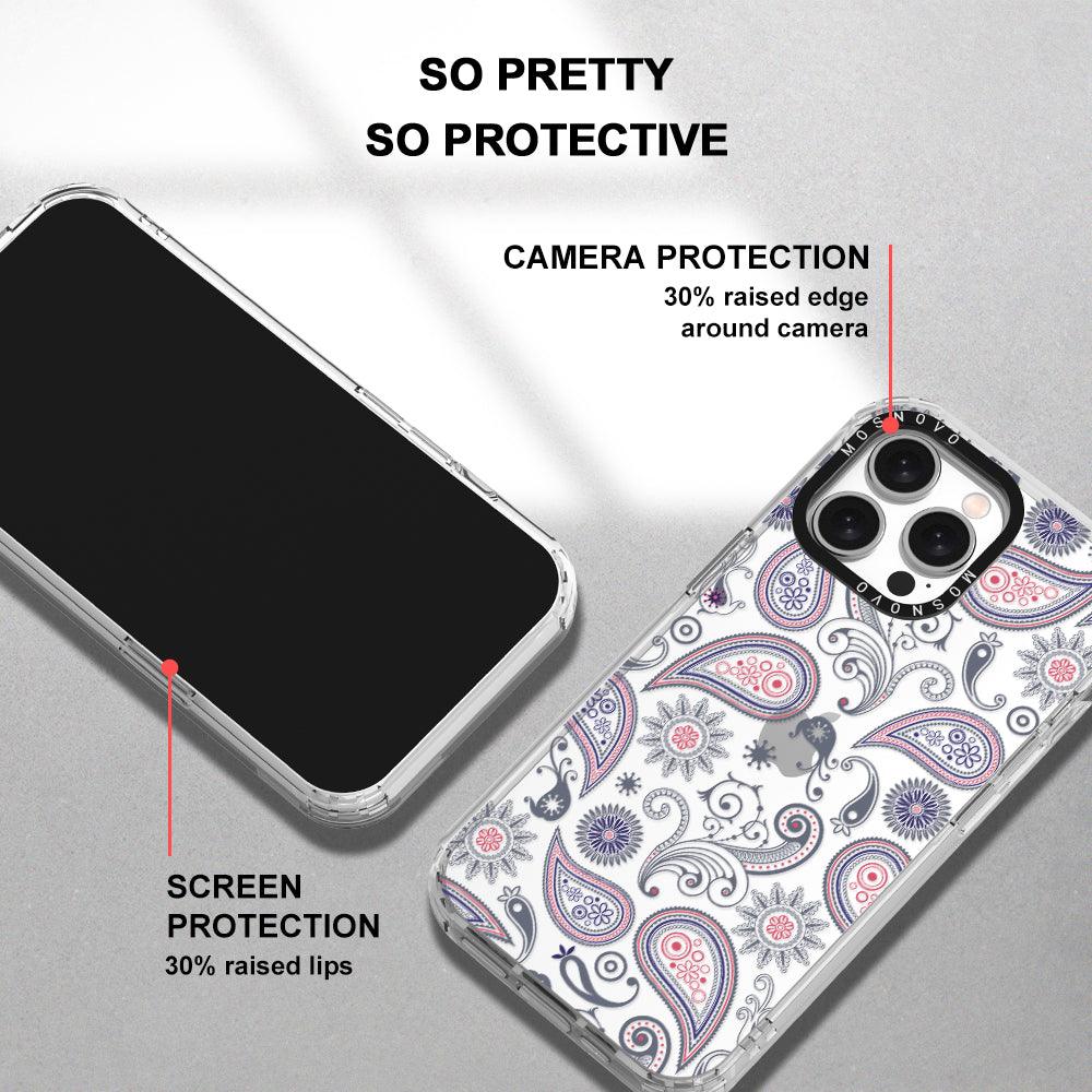 Paisley Phone Case - iPhone 15 Pro Max Case - MOSNOVO