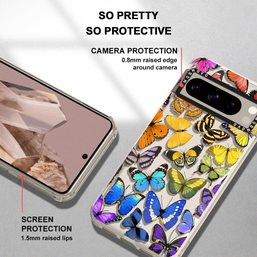 Rainbow Butterfly Phone Case - Google Pixel 8 Pro Case - MOSNOVO