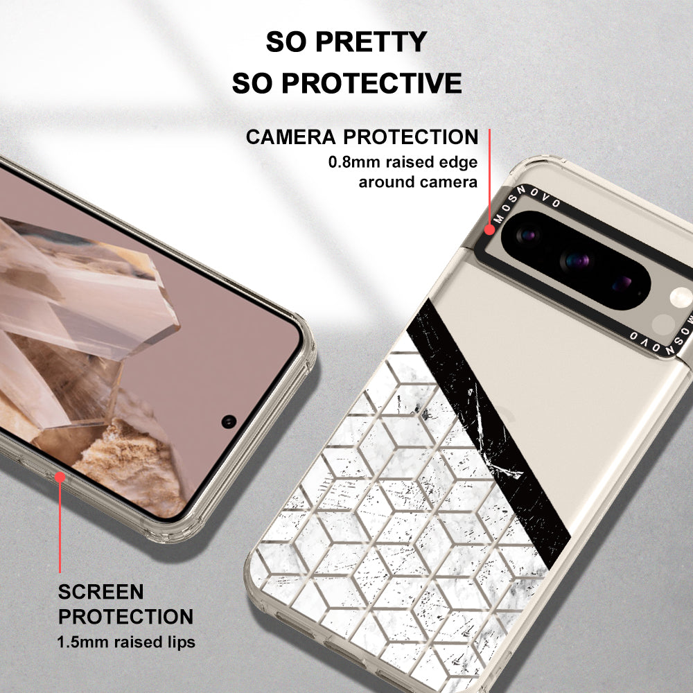 Marble Block Art Phone Case - Google Pixel 8 Pro Case - MOSNOVO