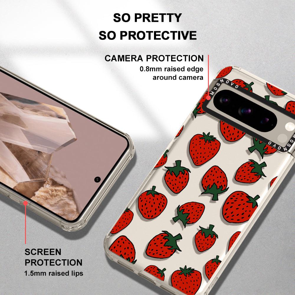 Red Strawberry Phone Case - Google Pixel 8 Pro Case - MOSNOVO