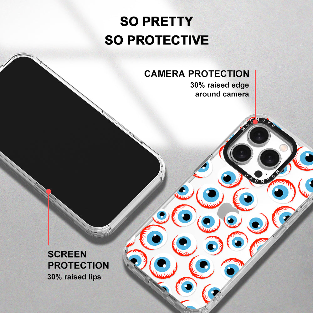 Scary Eyeball Phone Case - iPhone 15 Pro Case - MOSNOVO