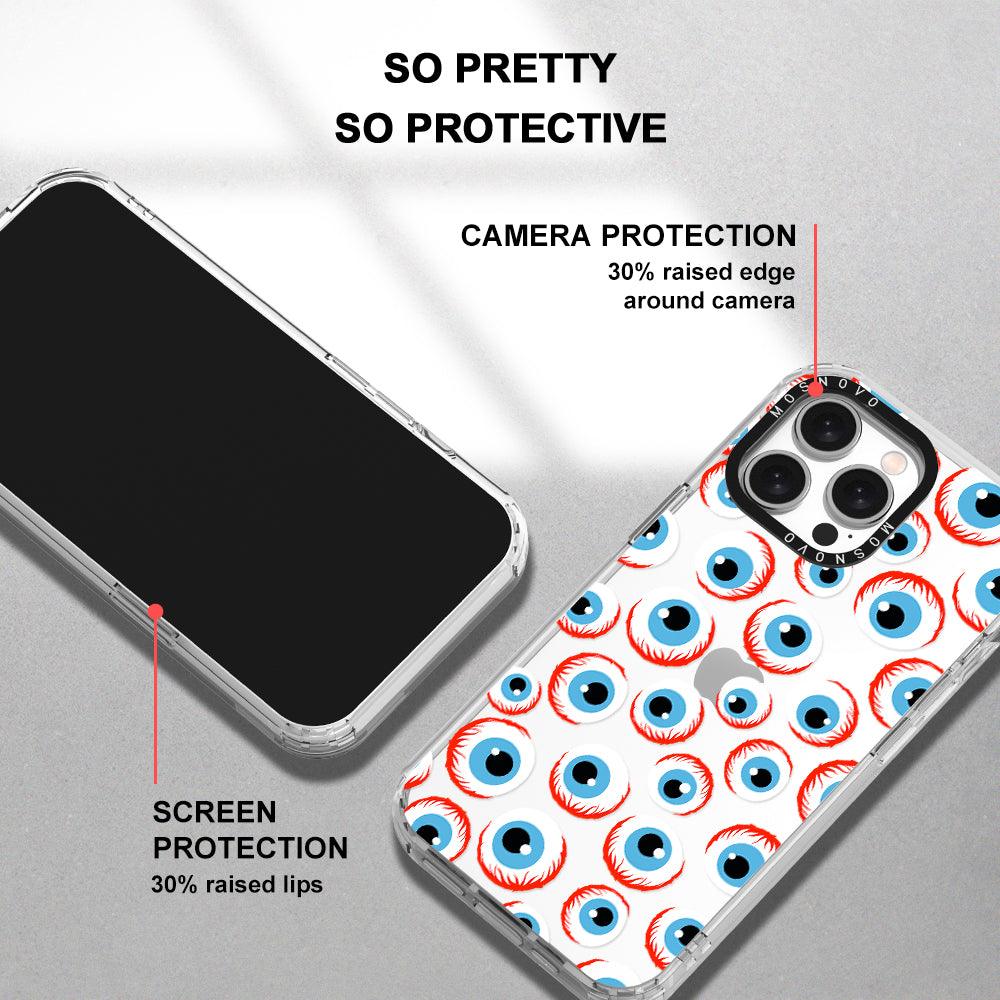 Scary Eyeball Phone Case - iPhone 15 Pro Max Case - MOSNOVO