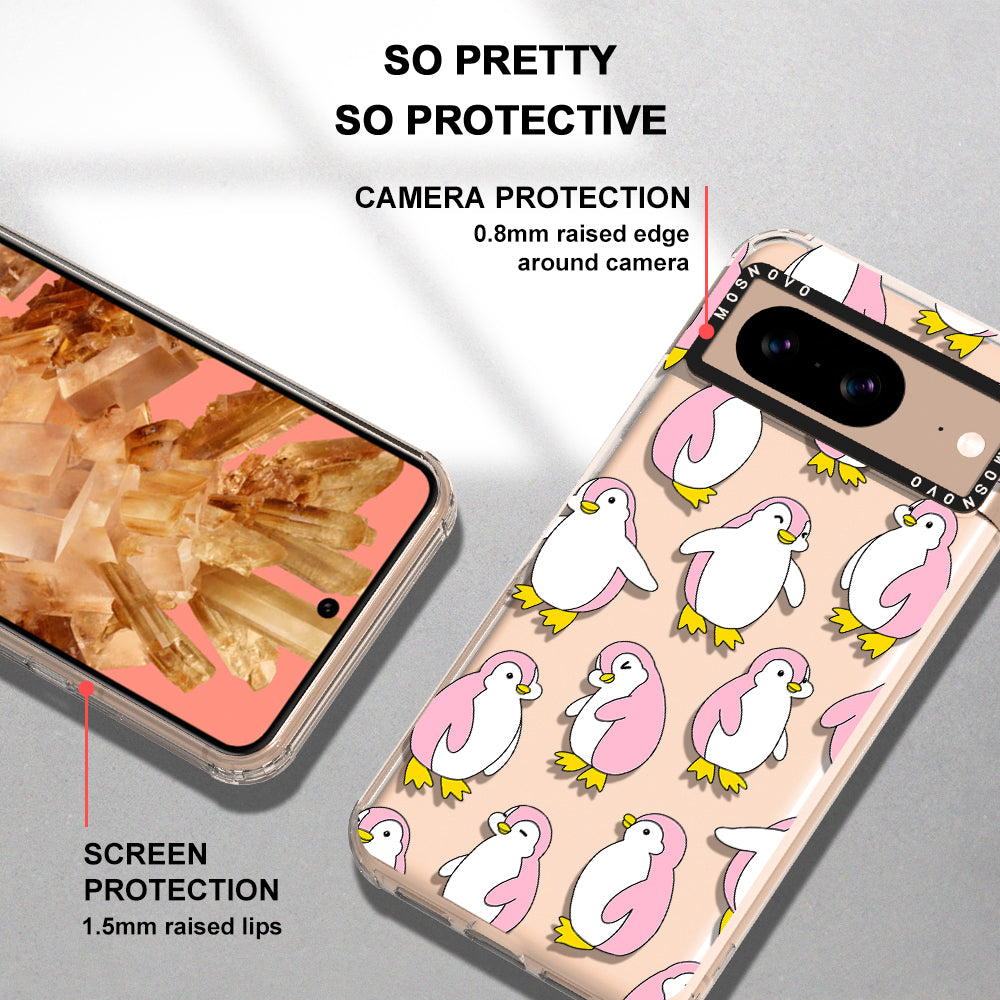 Pink Penguins Phone Case - Google Pixel 8 Case