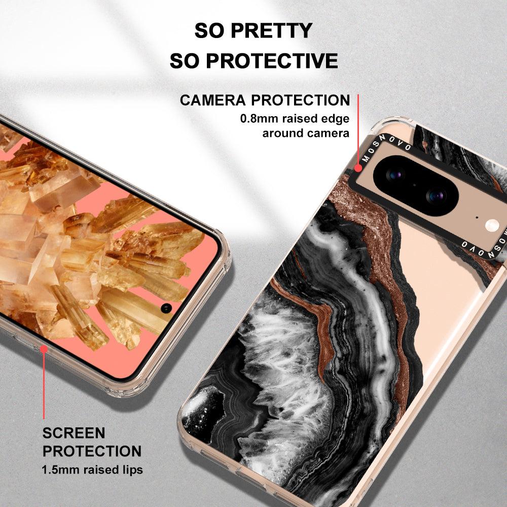 Black Agate Phone Case - Google Pixel 8 Case - MOSNOVO