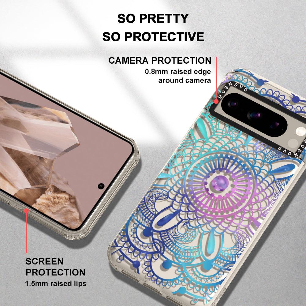 Violet Blue Mandala Phone Case - Google Pixel 8 Pro Case - MOSNOVO