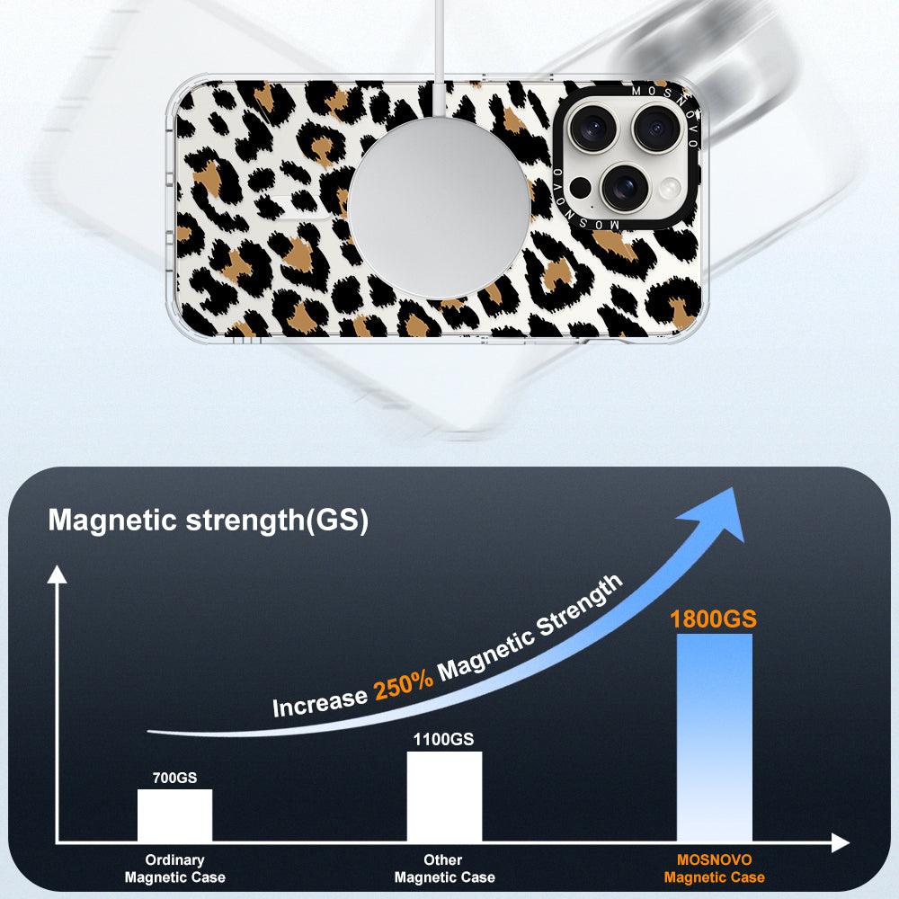 Leopard Print Phone Case - iPhone 15 Pro Max Case - MOSNOVO