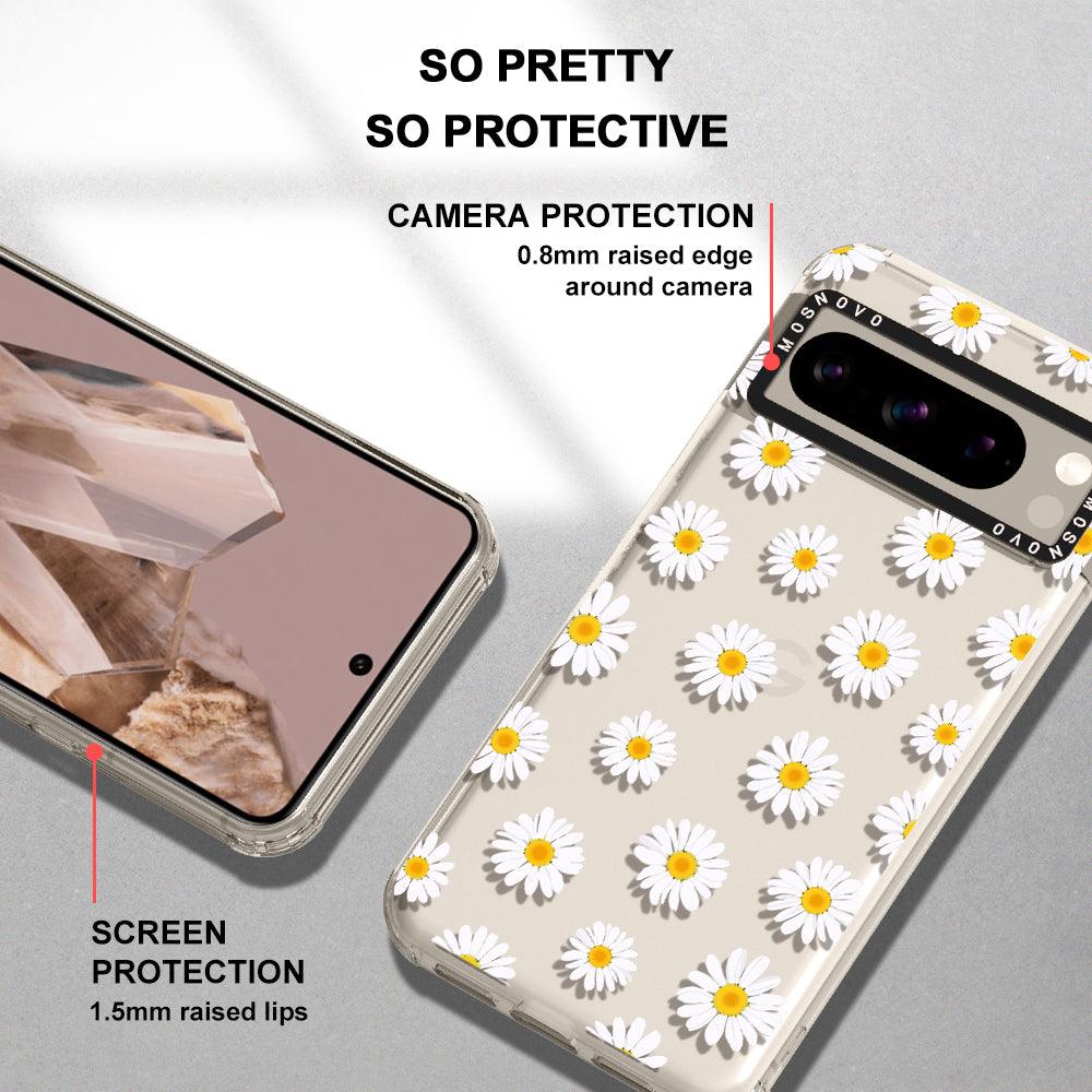 White Daisy Phone Case - Google Pixel 8 Pro Case - MOSNOVO