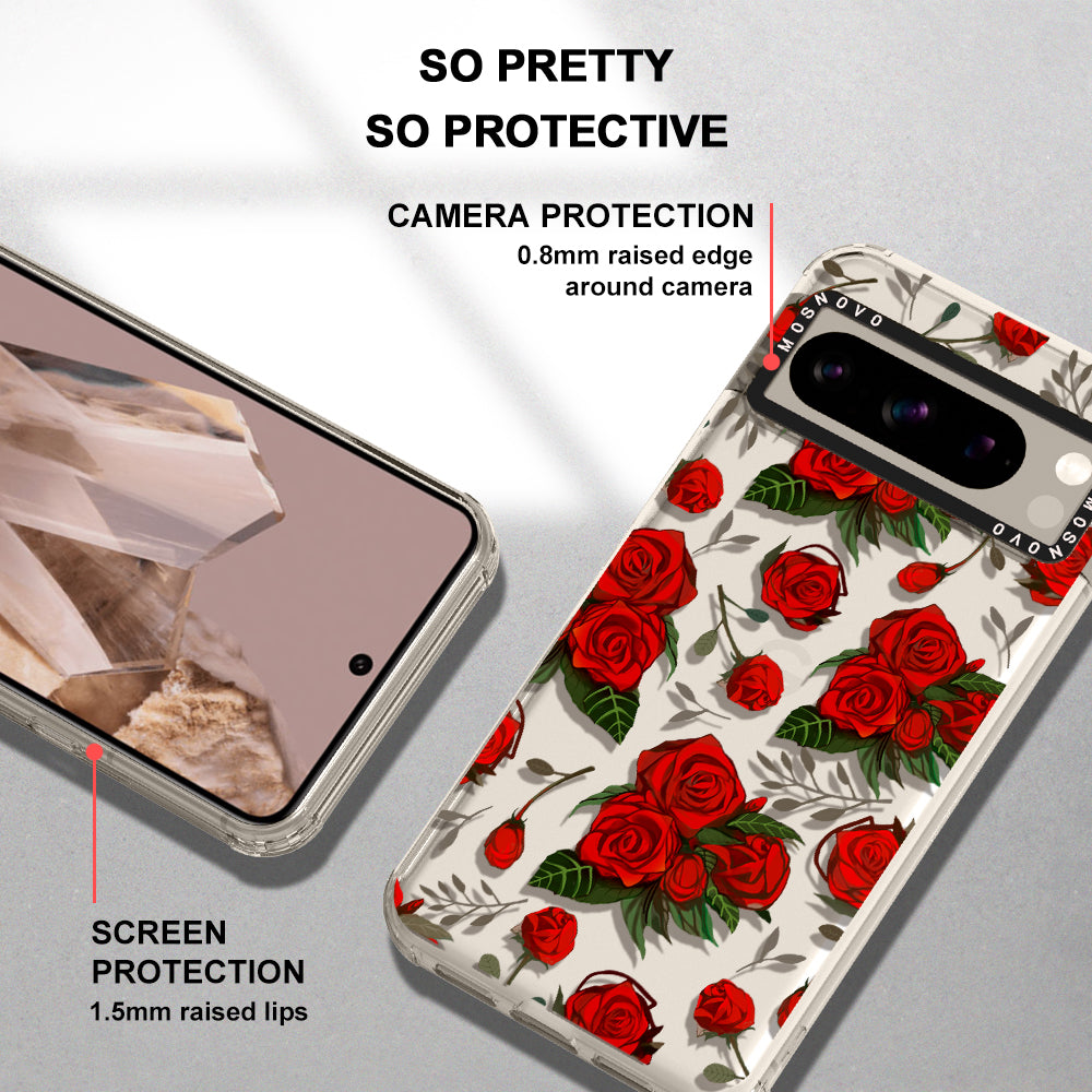 Simply Red Roses Phone Case - Google Pixel 8 Pro Case - MOSNOVO