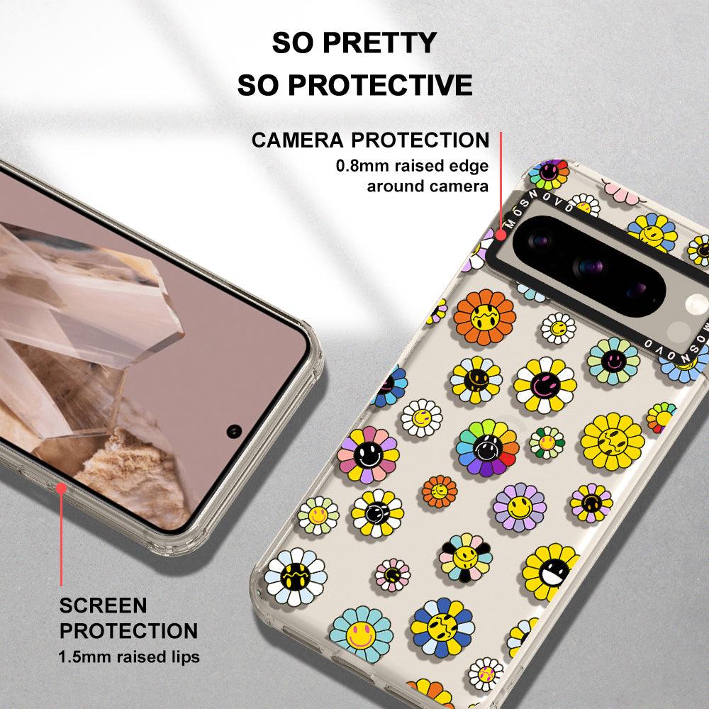 Flower Smile Face Phone Case - Google Pixel 8 Pro Case