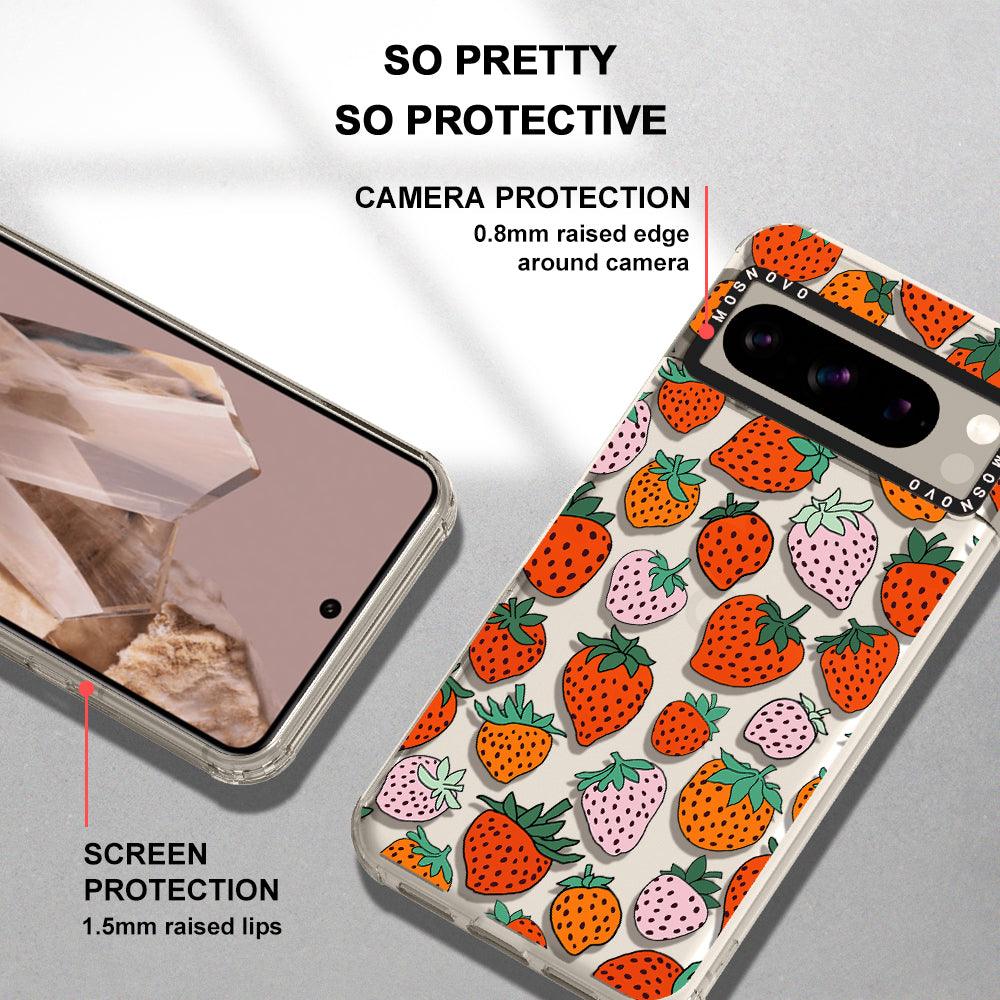 Cute Strawberry Phone Case - Google Pixel 8 Pro Case - MOSNOVO