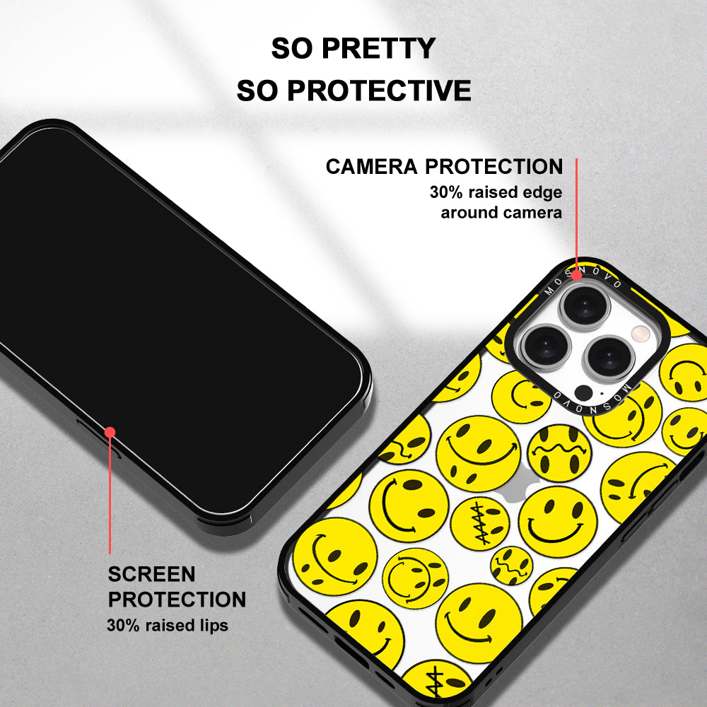 Smiley Face Phone Case - iPhone 15 Pro Case - MOSNOVO