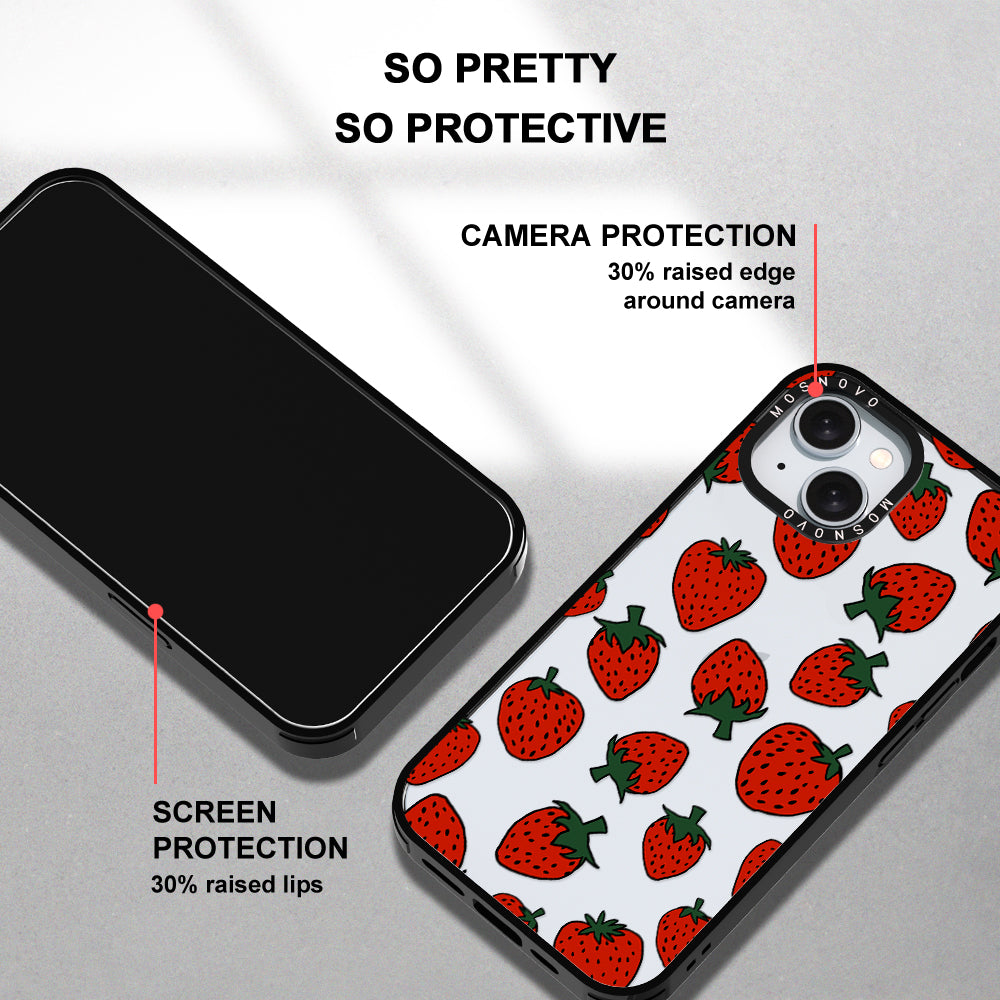 Red Strawberry Phone Case - iPhone 15 Plus Case - MOSNOVO