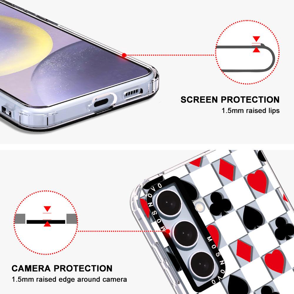 Checker Poker Phone Case - Samsung Galaxy S24 Case - MOSNOVO