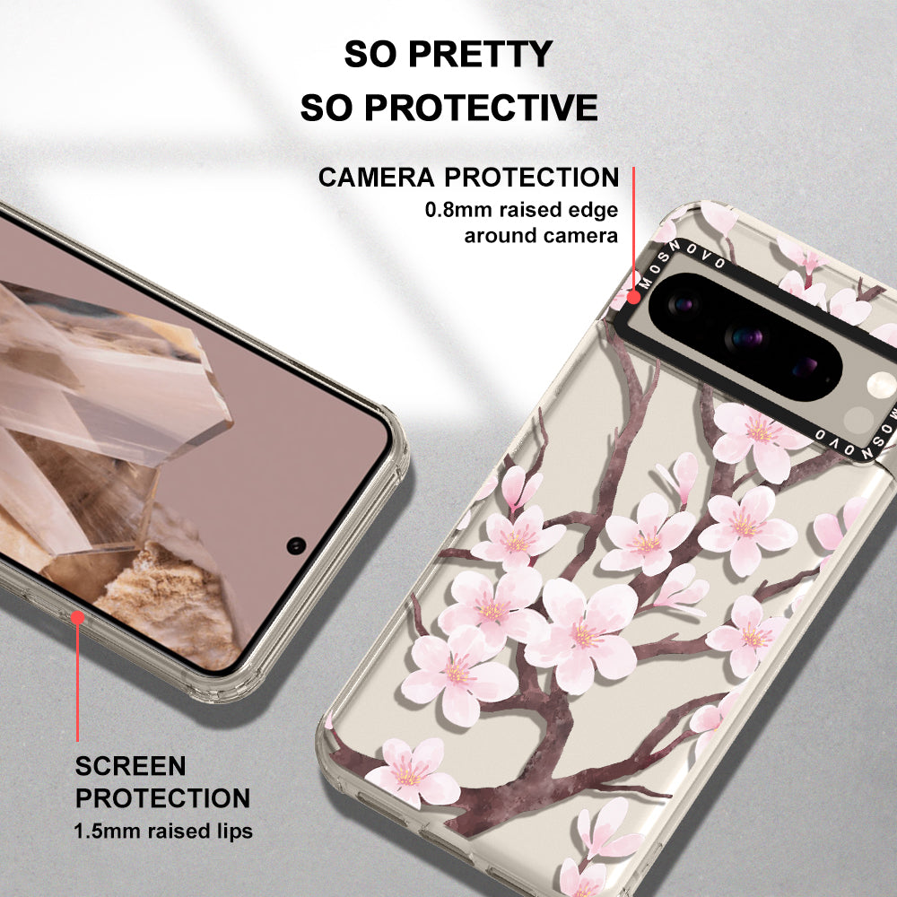 Cherry Blossom Flower Phone Case - Google Pixel 8 Pro Case - MOSNOVO