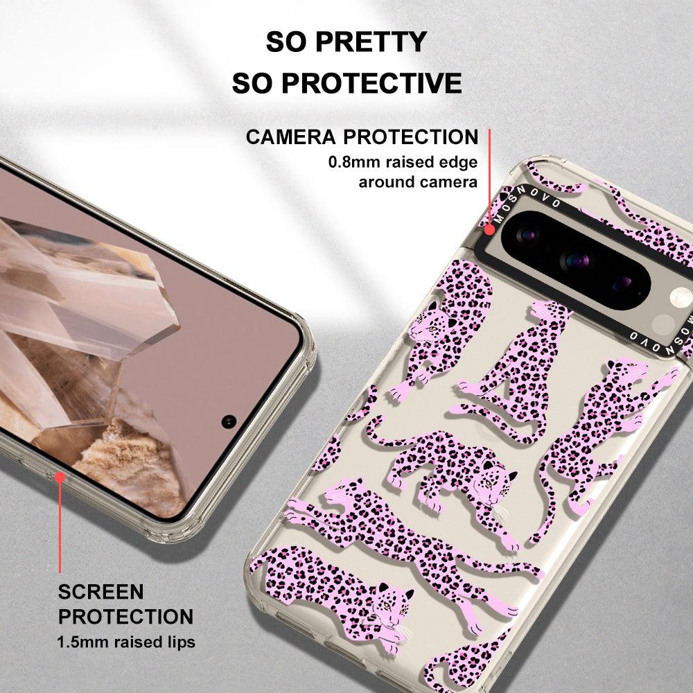 Pink Leopard Phone Case - Google Pixel 8 Pro Case - MOSNOVO