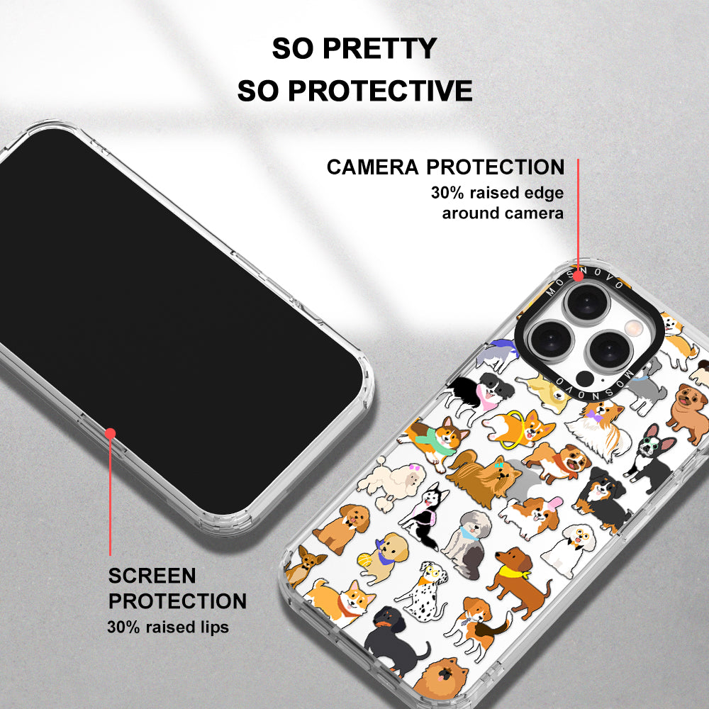 Cute Puppy Phone Case - iPhone 15 Pro Max Case - MOSNOVO