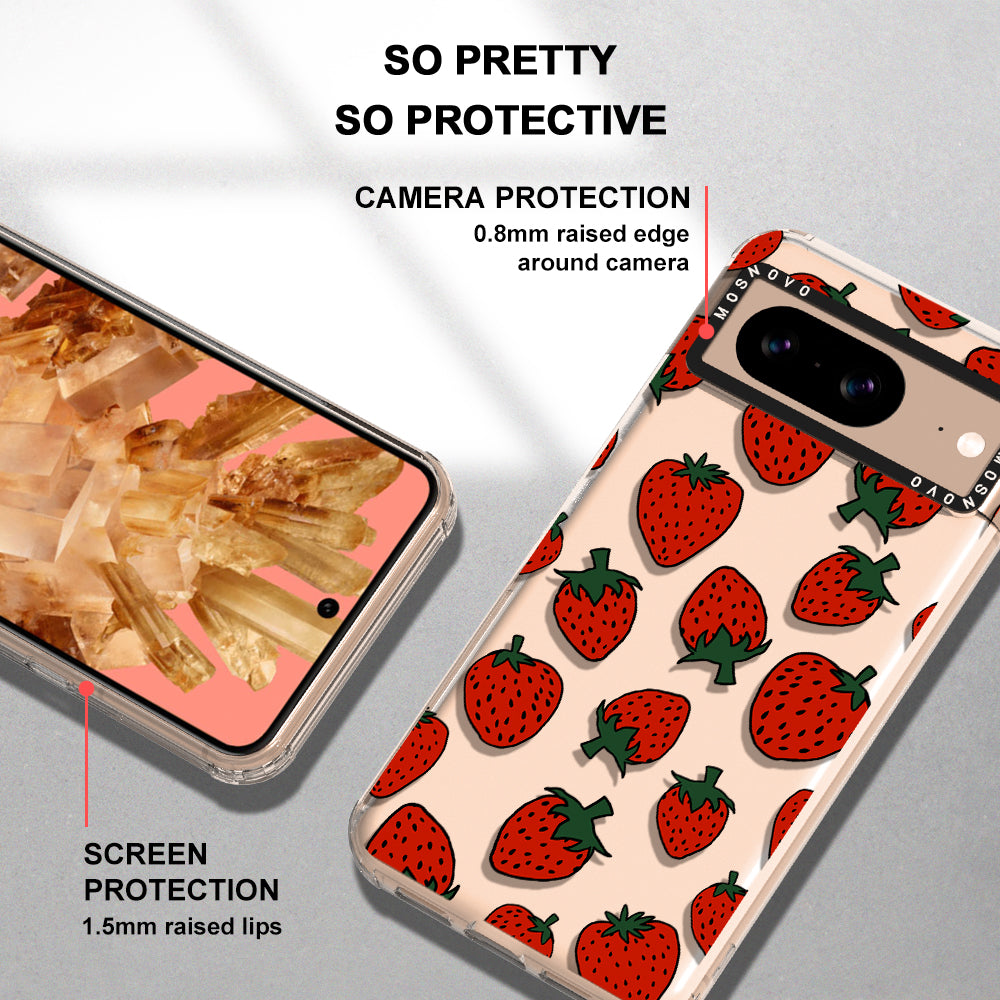 Red Strawberry Phone Case - Google Pixel 8 Case - MOSNOVO