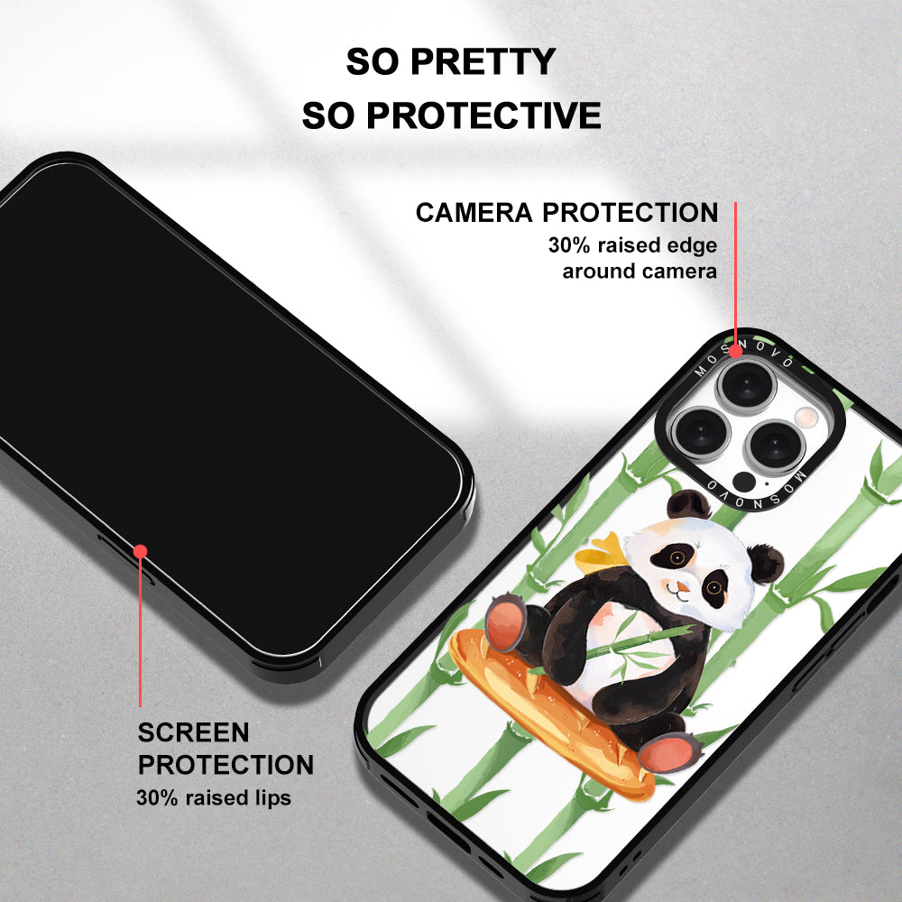 Bamboo Panda Phone Case - iPhone 15 Pro Max Case - MOSNOVO