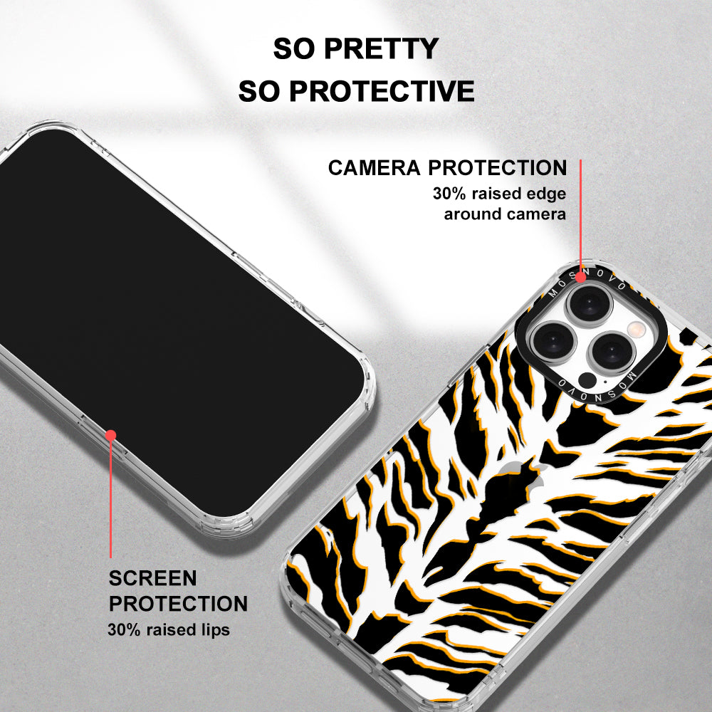 Tiger Print Phone Case - iPhone 15 Pro Max Case - MOSNOVO