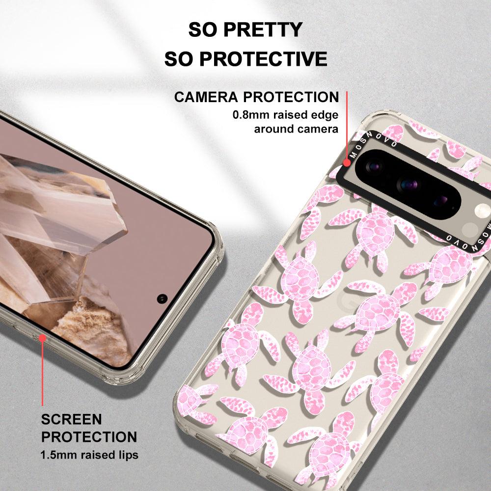 Pink Turtle Phone Case - Google Pixel 8 Pro Case