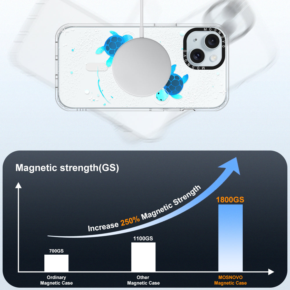 Space Turtle Phone Case - iPhone 15 Case Clear With Magsafe