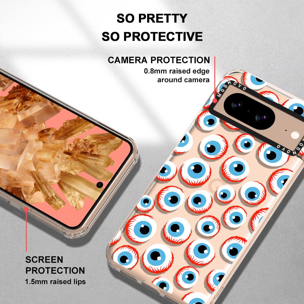 Scary Eyeball Phone Case - Google Pixel 8 Case - MOSNOVO