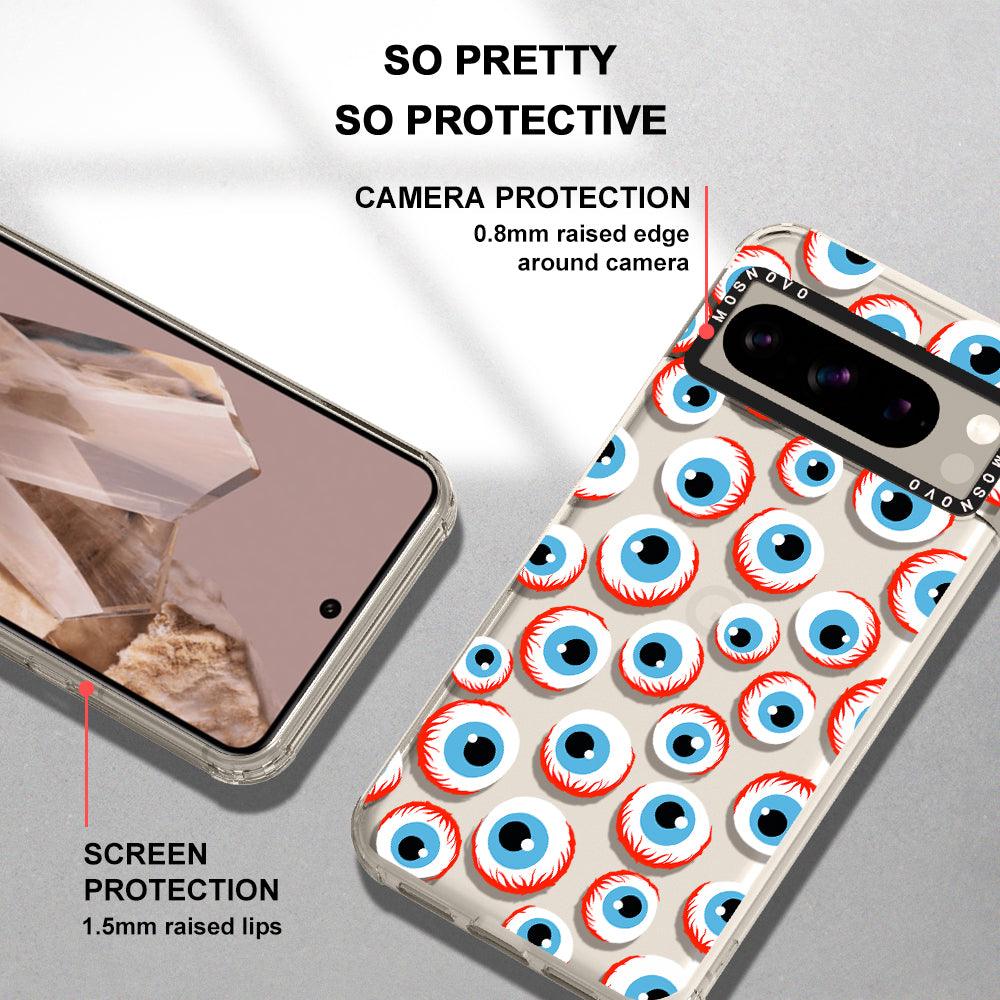 Scary Eyeball Phone Case - Google Pixel 8 Pro Case - MOSNOVO