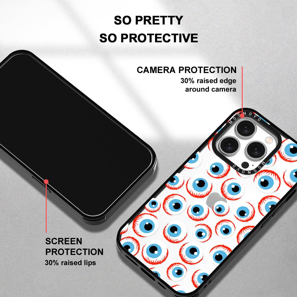 Scary Eyeball Phone Case - iPhone 15 Pro Case - MOSNOVO