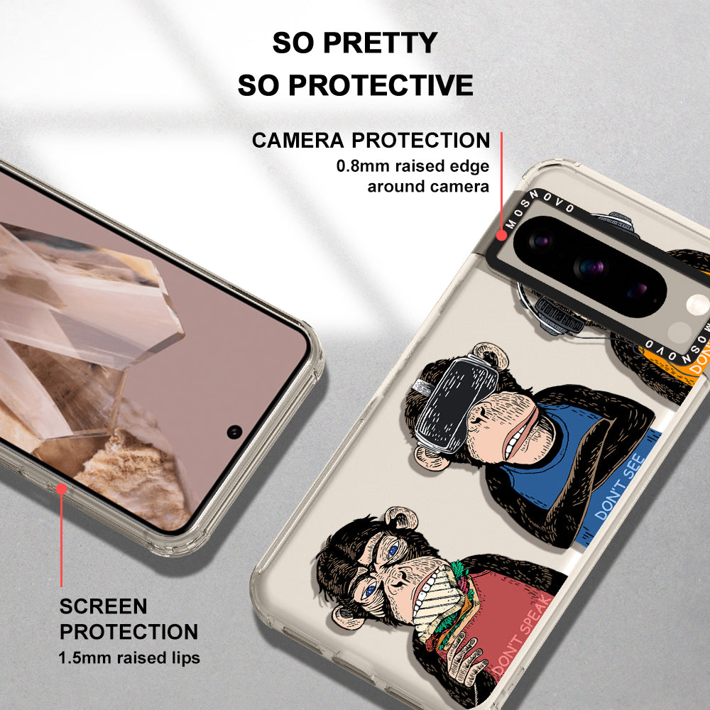 Don't Speak, Don't See, Don't Hear Phone Case - Google Pixel 8 Pro Case