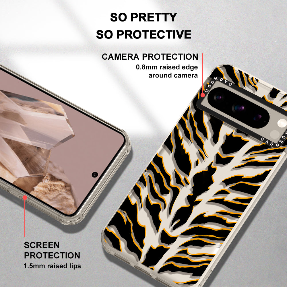 Tiger Print Phone Case - Google Pixel 8 Pro Case - MOSNOVO