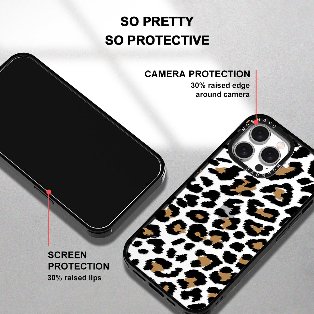 Leopard Print Phone Case - iPhone 15 Pro Max Case - MOSNOVO