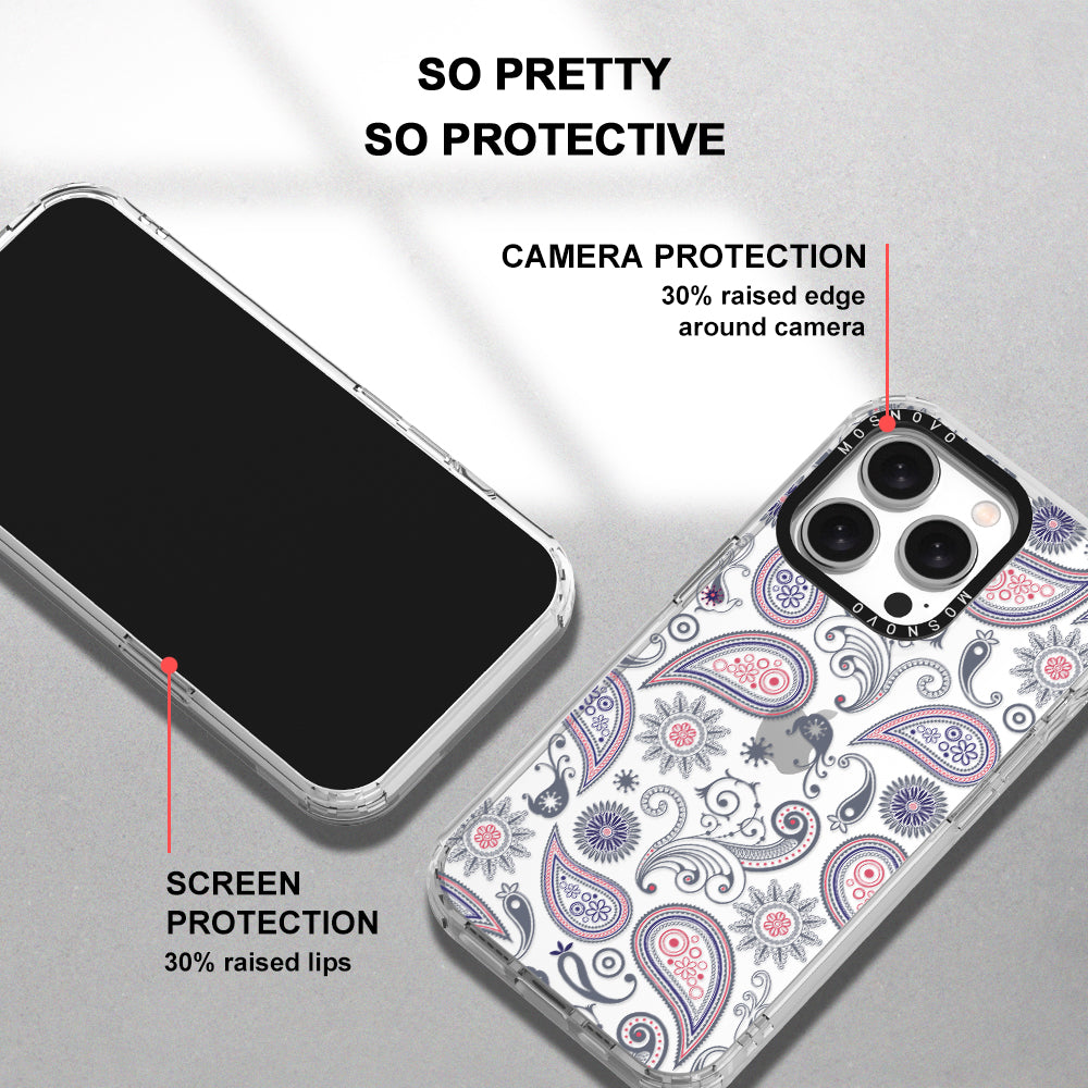 Paisley Phone Case - iPhone 15 Pro Case - MOSNOVO