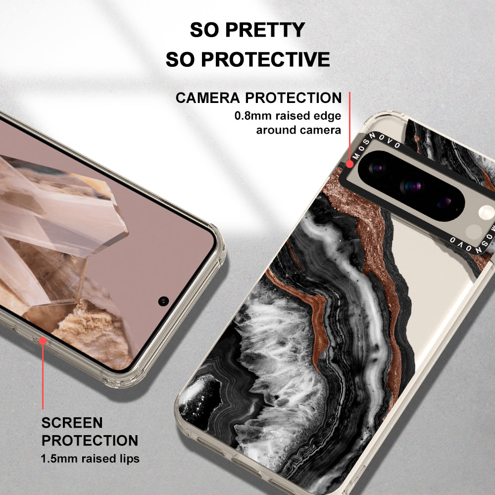 Black Agate Phone Case - Google Pixel 8 Pro Case - MOSNOVO