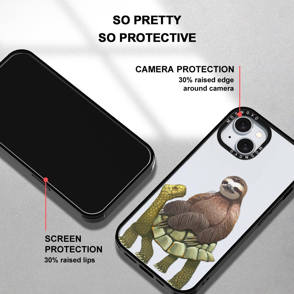 Sloth Turtle Phone Case - iPhone 15 Case - MOSNOVO