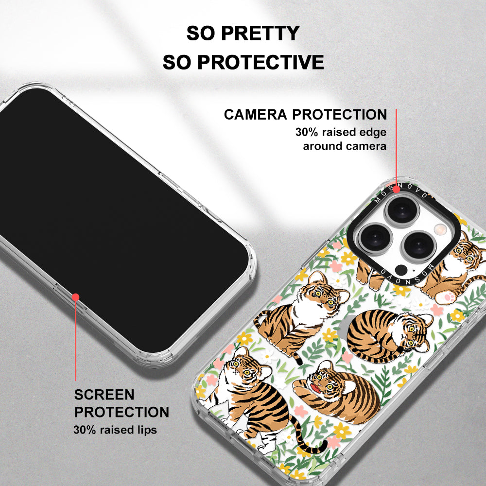 Cute Tiger Phone Case - iPhone 15 Pro Case - MOSNOVO