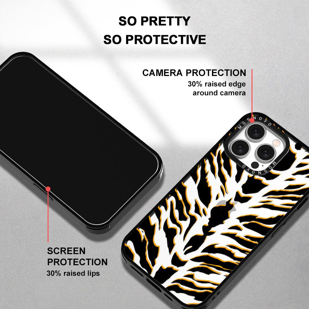 Tiger Print Phone Case - iPhone 15 Pro Max Case - MOSNOVO